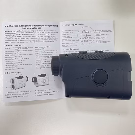 Pocket Long Distance Laser Rangefinder with Ranging Data Angle Data Power Display
